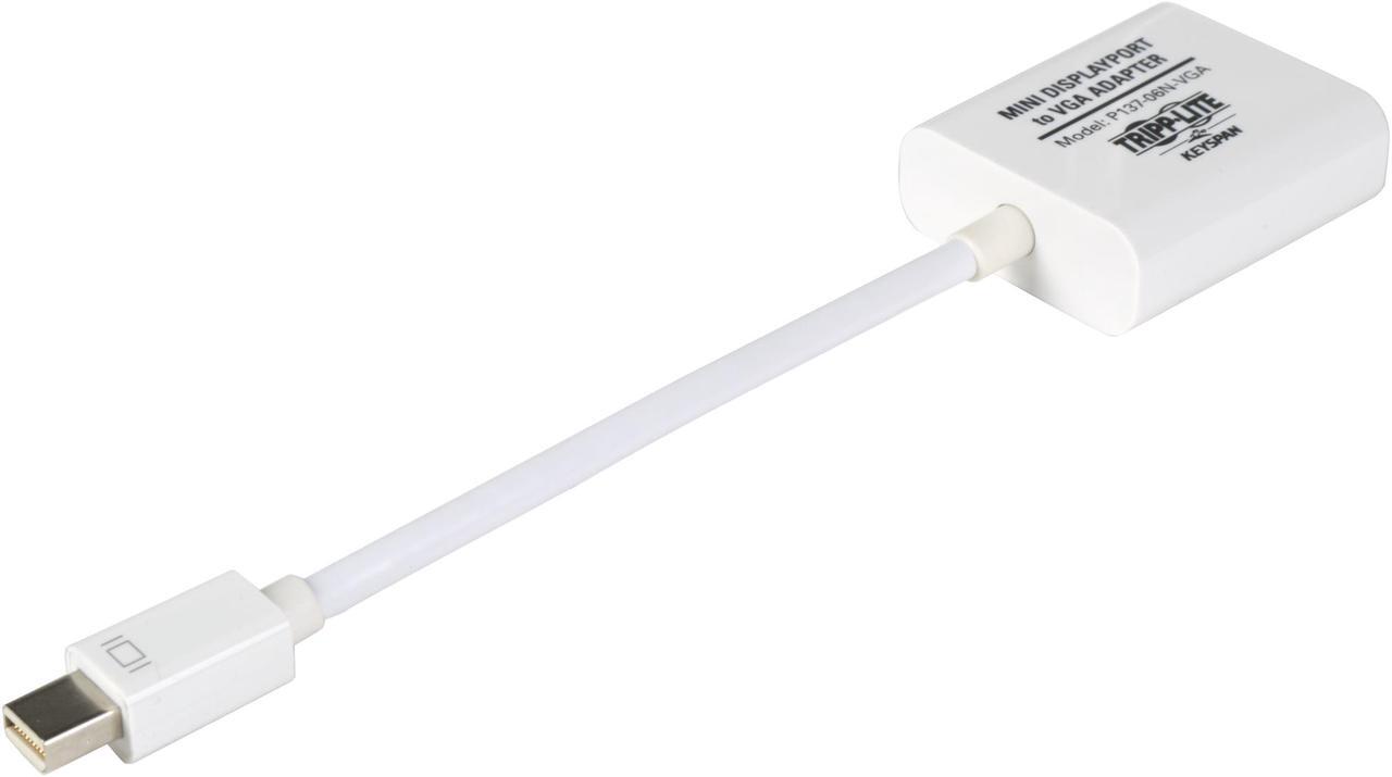 Alt view image 2 of 3 - Tripp Lite Keyspan Mini DisplayPort to VGA Active Cable Adapter, Converter for MDP to VGA (M/F), 1920x1200/1080p, 6-in. (P137-06N-VGA)