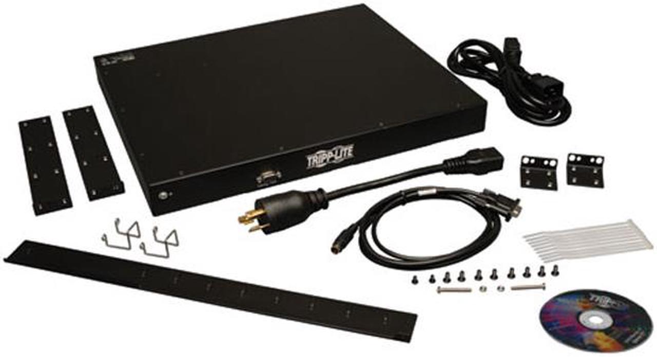 Alt view image 3 of 3 - Tripp Lite Single Phase Monitored PDU, 20A, 8 Outlets C-13, 208 / 220 / 230 / 240V, C20/L6-20P Adapter, 8.5 Feet Cord, 1U Rack-Mount Power, LX Platform, TAA Compliant (PDUMNH20HV)