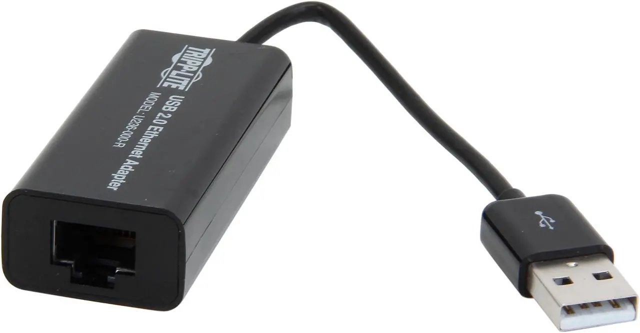 Alt view image 3 of 4 - Tripp Lite U236-000-R USB 2.0 to 10/100 Ethernet Adapter
