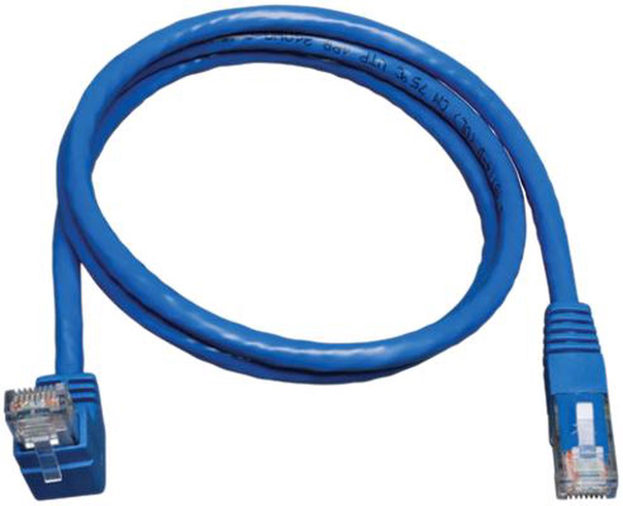 TRIPP LITE N204-005-BL-UP 5 ft. Cat 6 Blue Gigabit Up Angle to Straight Patch Cable