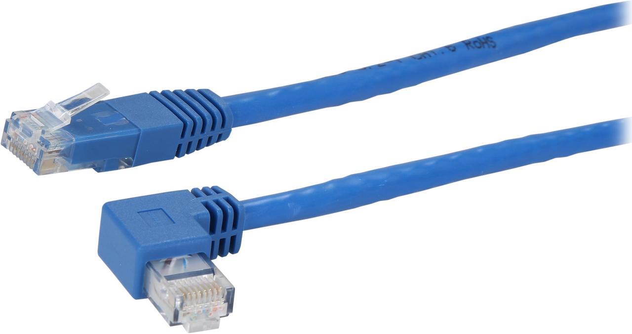 Main image of TRIPP LITE N204-005-BL-LA 5 ft. Cat 6 Blue Gigabit Left Angle to Straight Patch Cable