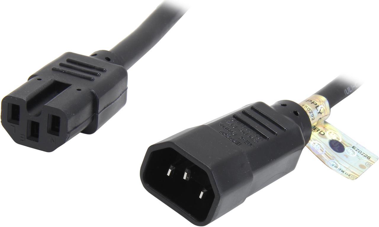 Tripp Lite 3-ft Heavy Duty Computer Power Cord, 15A, 14AWG (IEC-320-C14 to IEC-320-C15) (P018-003)