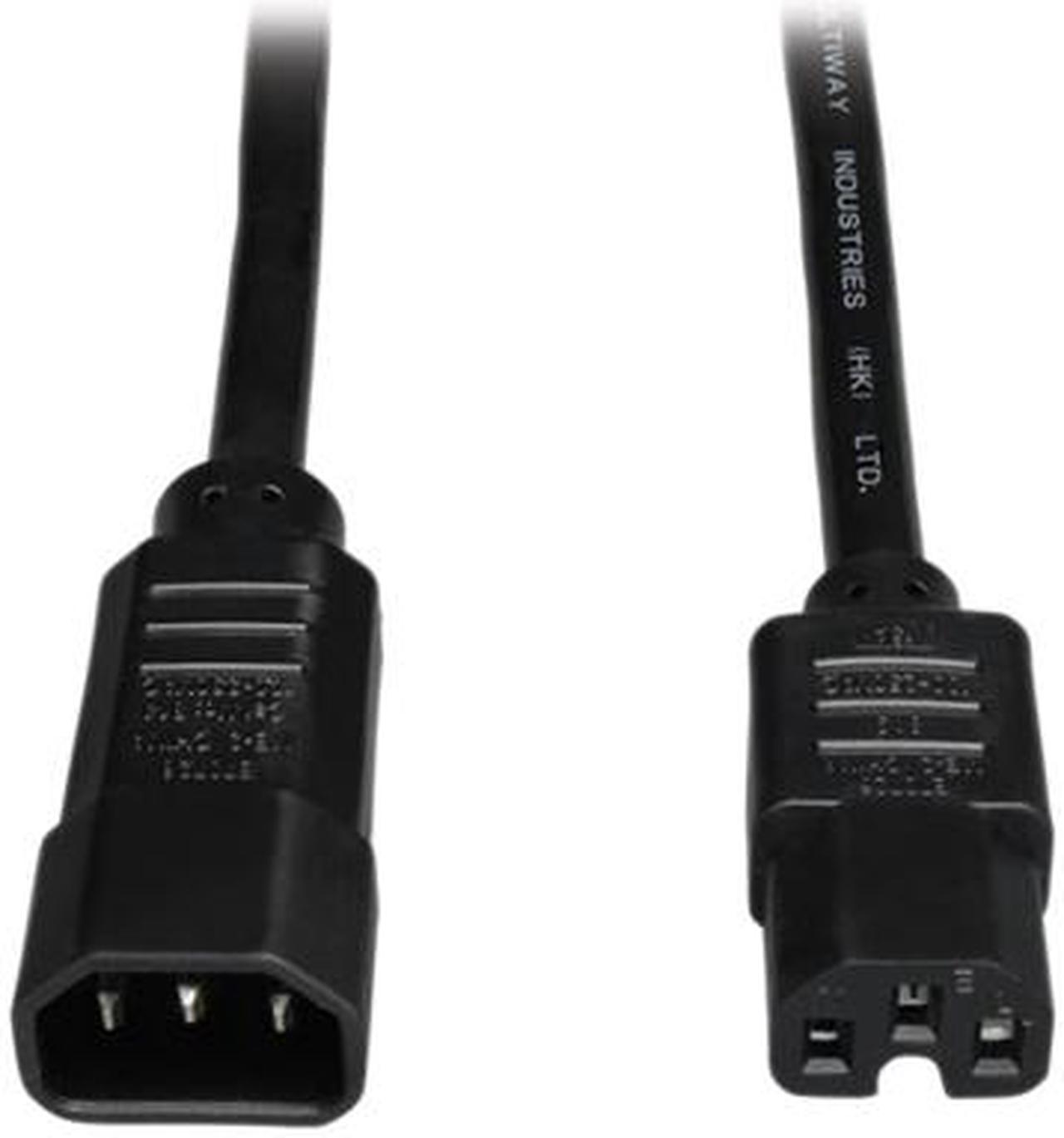 Tripp Lite 6-ft Heavy Duty Computer Power Cord, 15A, 14AWG (IEC-320-C14 to IEC-320-C15) (P018-006)