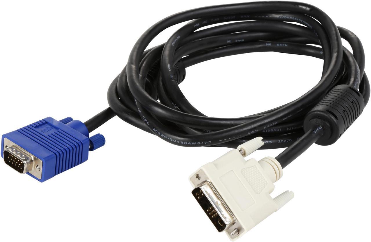 Alt view image 2 of 4 - Tripp Lite P556-010 Black Connector A: DVI-A Connector B: HD15 (MALE) DVI to VGA Cable (DVI Male to HD15 Male)