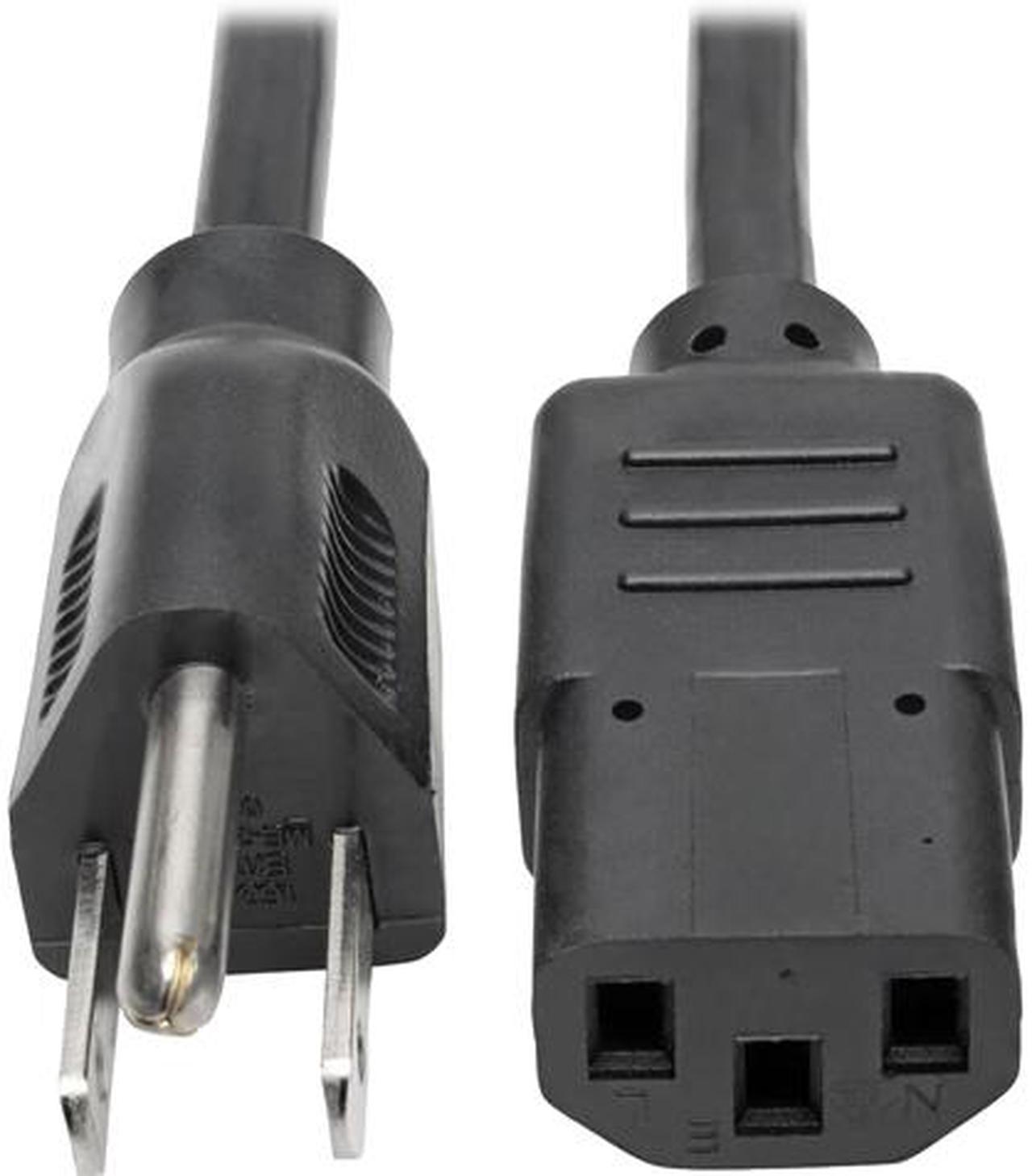 Tripp Lite Model P006-008-13A 8 ft. Black 16AWG, SJT, 13A, 125V NEMA 5-15P to IEC-320-C13 Power Cord Male to Female