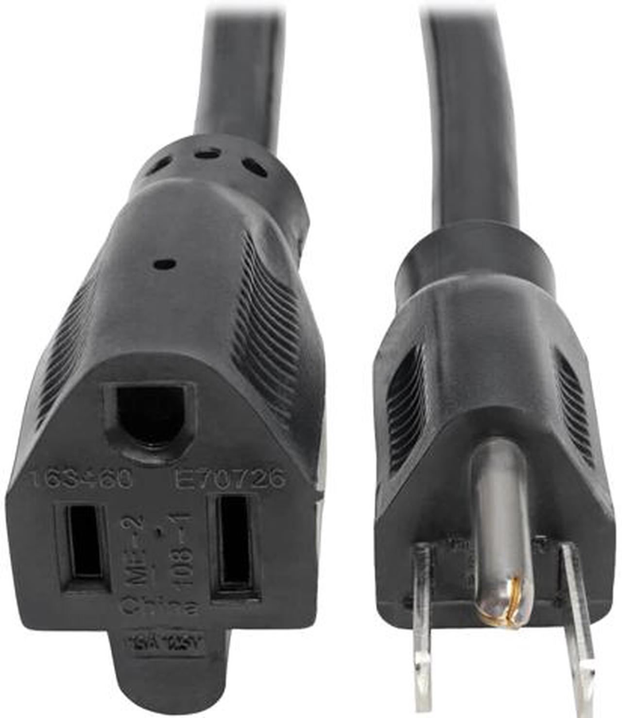 Tripp Lite Heavy-Duty Power Extension Cord, 15A, 14AWG (NEMA 5-15P to NEMA 5-15R), 3-ft. (P024-003)