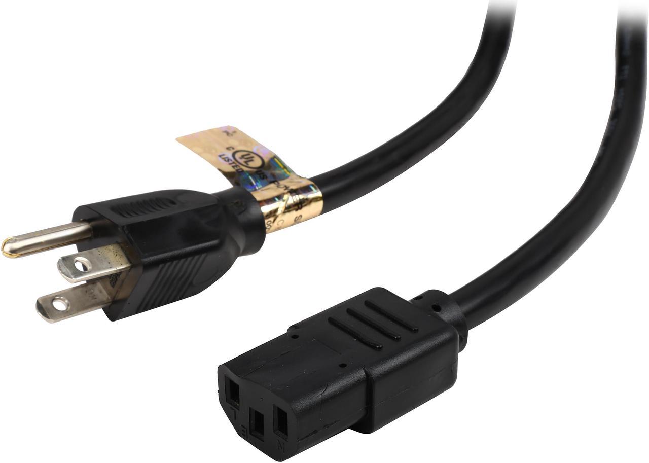 Tripp Lite Model P007-012 12 ft. Heavy-Duty Computer Power Cord, 14AWG 15A (NEMA 5-15P to IEC-320-C13)