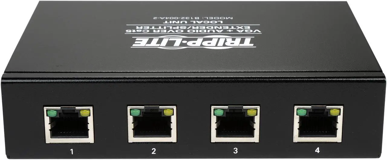 Alt view image 3 of 6 - Tripp Lite B132-004A-2 4-Port VGA + Audio over Cat5 Cat6 Extender Splitter Transmitter TAA