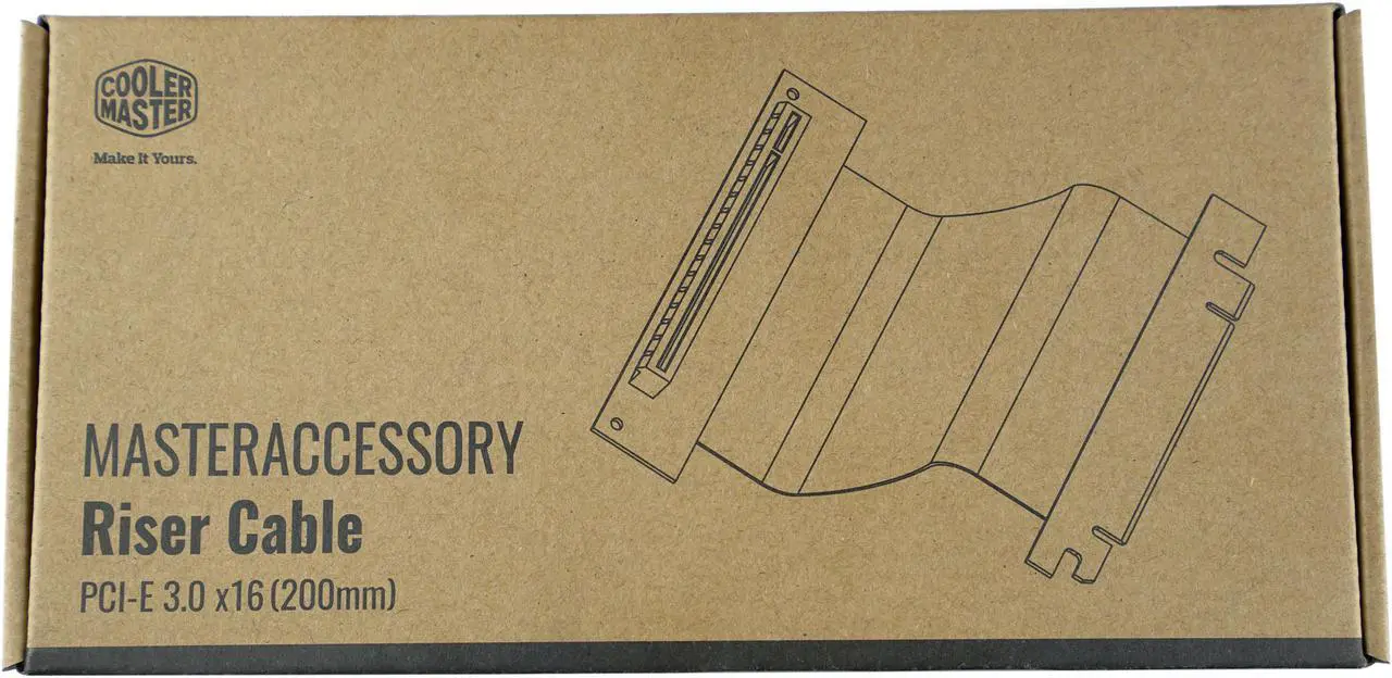 Alt view image 4 of 4 - Cooler Master Accessory: Universal Riser Cable, Vertical Graphic Connection, PCI-E 3.0 x 16, 200mm Length