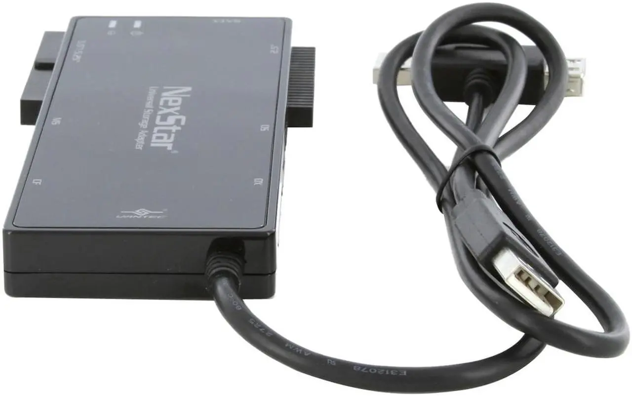 Alt view image 2 of 10 - Vantec NexStar SATA/IDE to USB 2.0 Universal Storage Adapter with 66-in-1 Card Reader - Model CB-ISATACR