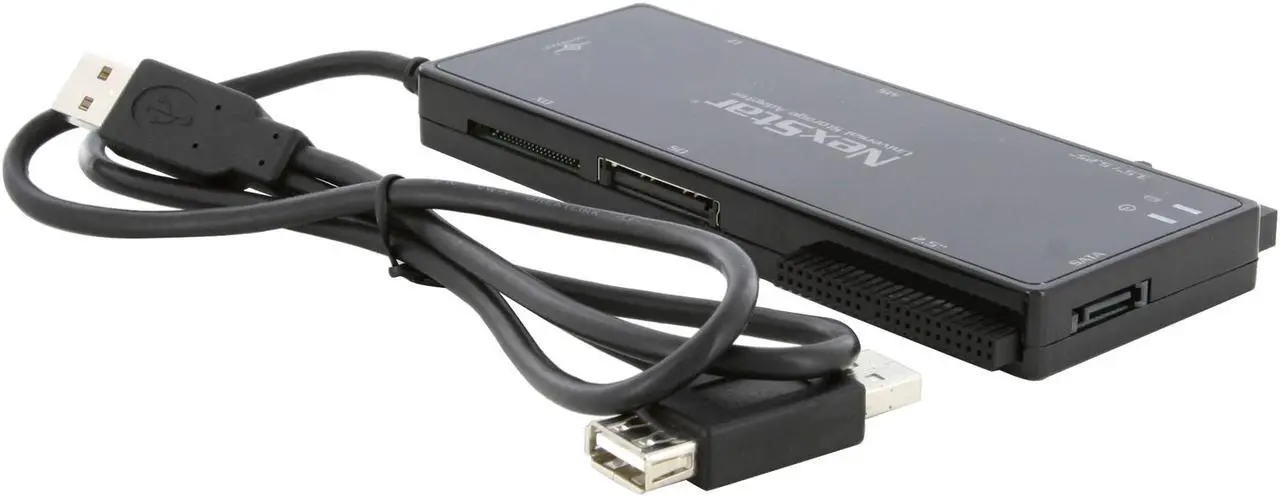 Alt view image 5 of 10 - Vantec NexStar SATA/IDE to USB 2.0 Universal Storage Adapter with 66-in-1 Card Reader - Model CB-ISATACR