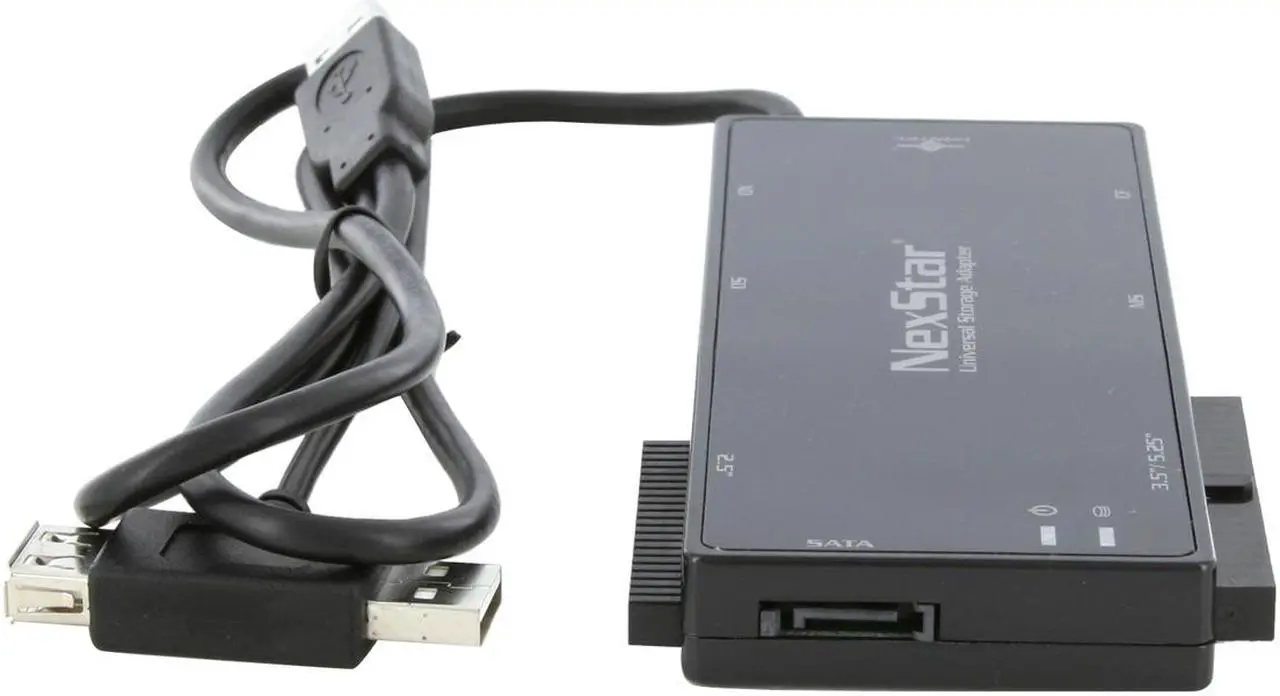 Alt view image 6 of 10 - Vantec NexStar SATA/IDE to USB 2.0 Universal Storage Adapter with 66-in-1 Card Reader - Model CB-ISATACR