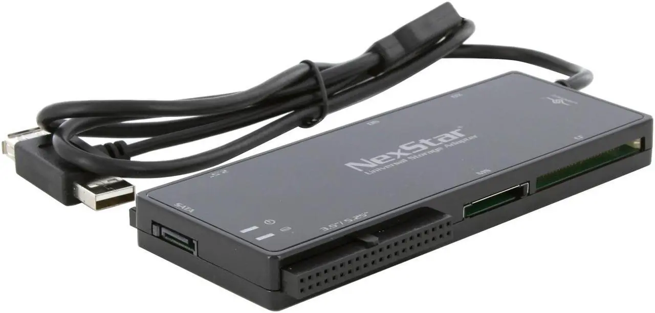 Alt view image 7 of 10 - Vantec NexStar SATA/IDE to USB 2.0 Universal Storage Adapter with 66-in-1 Card Reader - Model CB-ISATACR