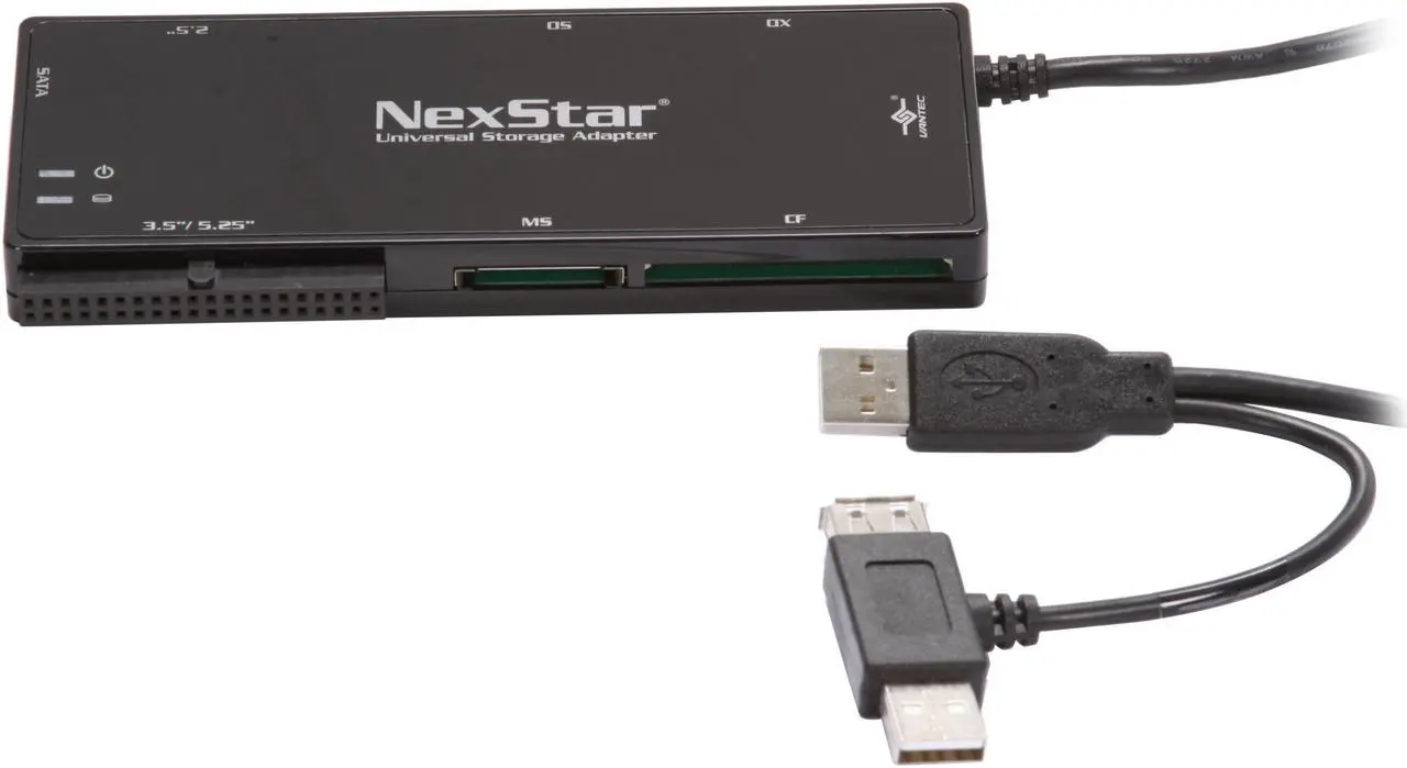Alt view image 9 of 10 - Vantec NexStar SATA/IDE to USB 2.0 Universal Storage Adapter with 66-in-1 Card Reader - Model CB-ISATACR