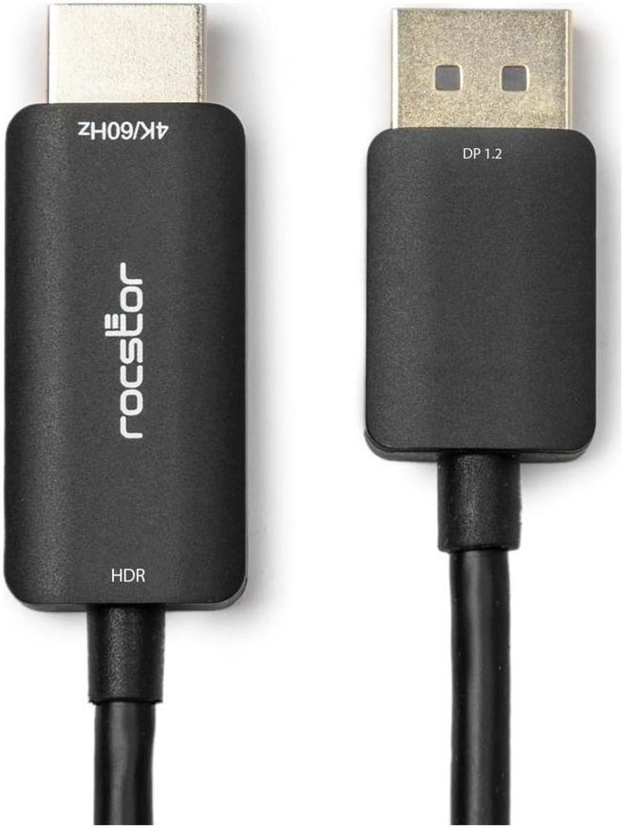 Main image of DisplayPort to HDMI 4K Active Cable-6ft Premium 6ft (1.8m) DisplayPort to HDMI Active Cable Adapter Converter M/M - DP w/ Latches to HDMI DisplayPort 1.2 to HDMI 4K x 2K @ 60Hz