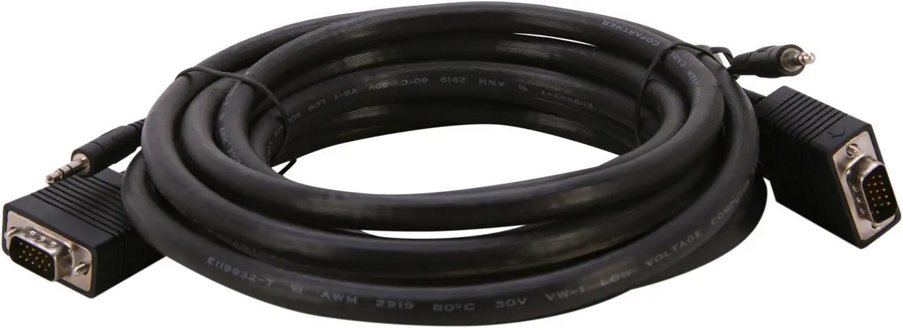 Alt view image 2 of 3 - BYTECC SVST-15 15 ft. SVGA w/3.5mm Stereo male to male Cable