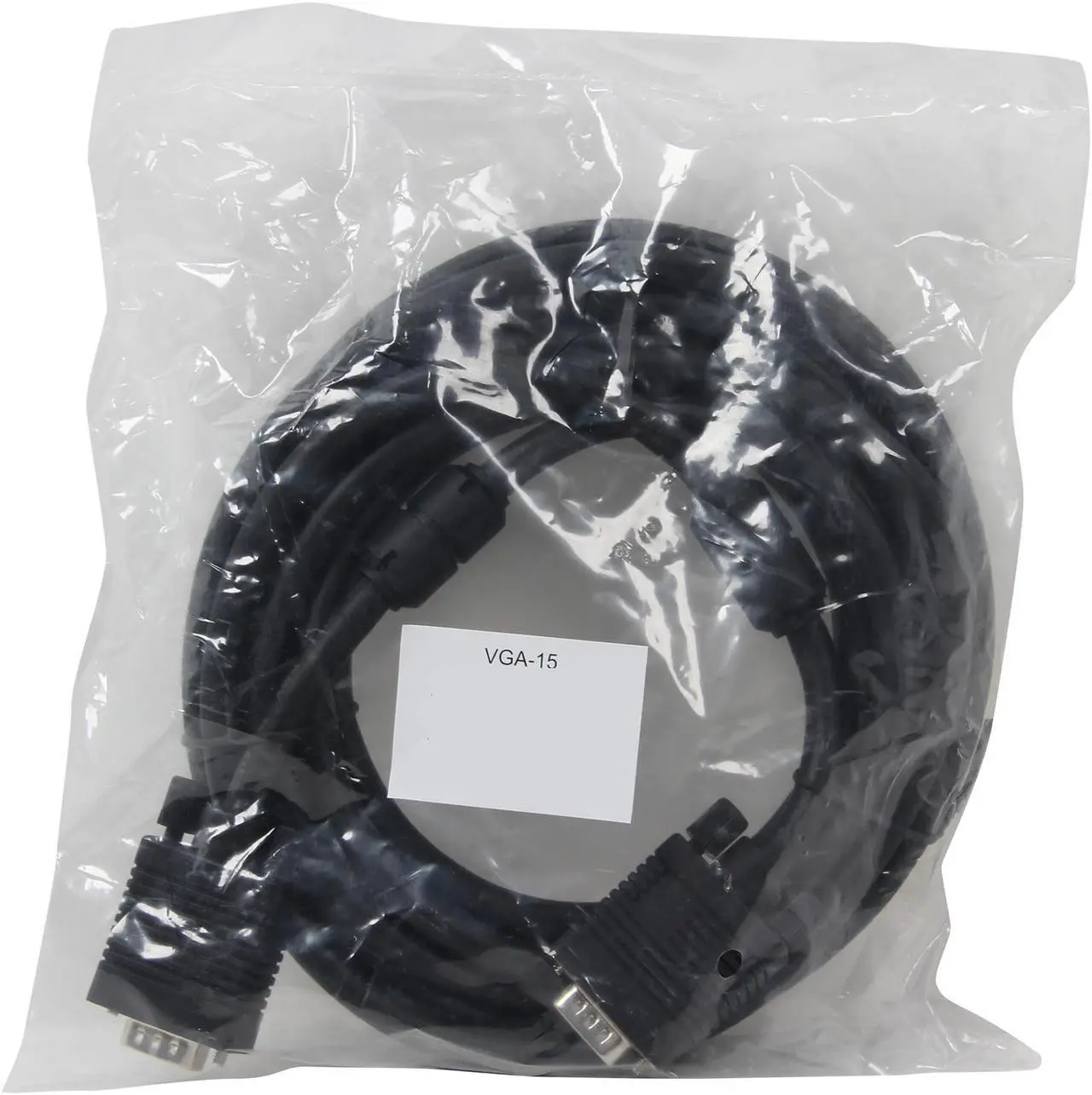 Alt view image 3 of 3 - BYTECC VGA-15 15 ft. VGA Male to VGA Male Cable with Ferrites