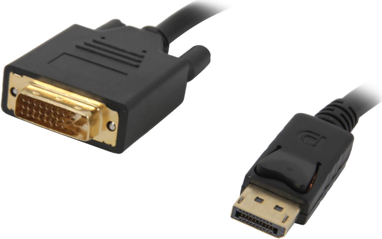 BYTECC DPDVI-06 6 ft. Black Display Port to DVI Cable Male to Male