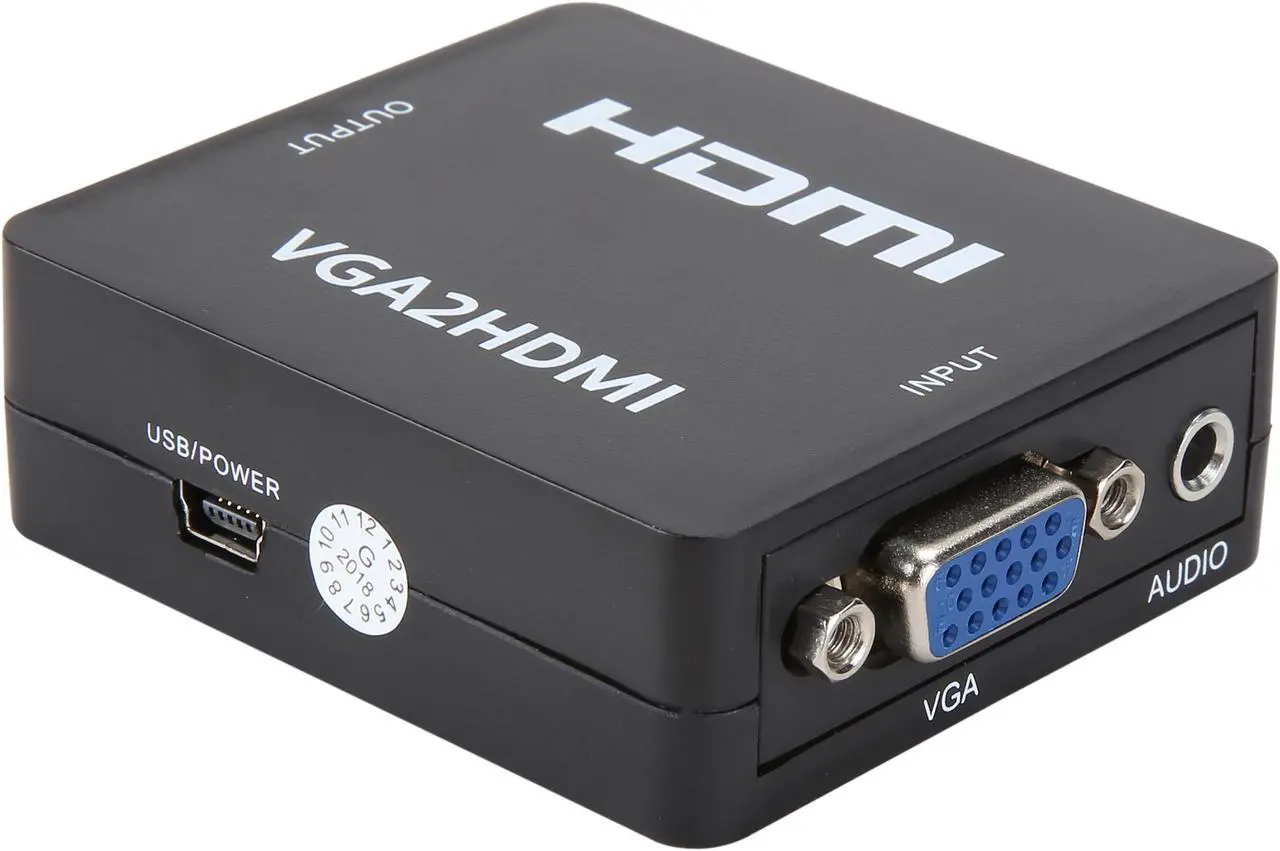 Main image of BYTECC HM106N VGA to HDMI, GANA 1080P Full HD Mini VGA to HDMI Audio Video Converter Adapter Box With USB Cable and 3.5mm Audio Port Cable Support HDTV for PC Laptop Display Computer Mac Projector