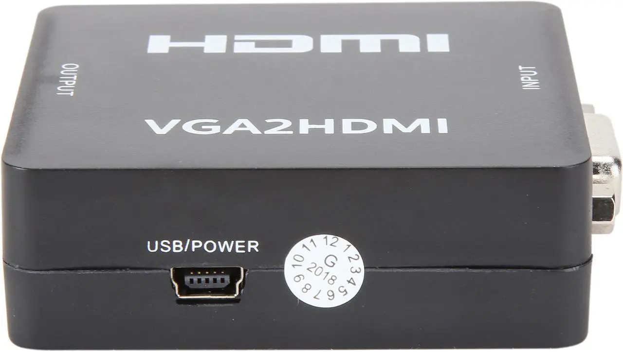 Alt view image 3 of 5 - BYTECC HM106N VGA to HDMI, GANA 1080P Full HD Mini VGA to HDMI Audio Video Converter Adapter Box With USB Cable and 3.5mm Audio Port Cable Support HDTV for PC Laptop Display Computer Mac Projector