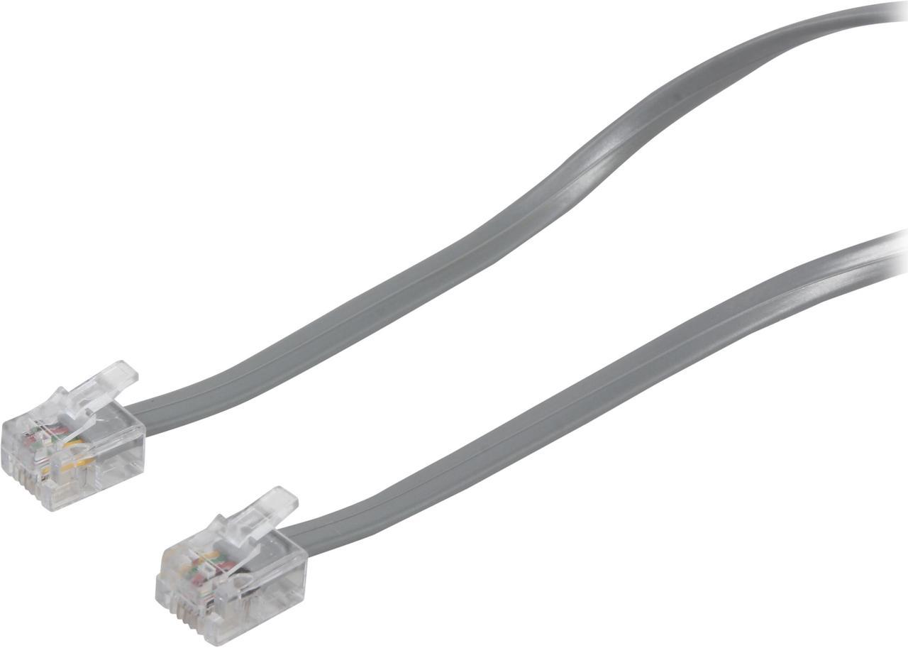 C2G 09594 RJ11 Modular Telephone Cable, Gray (75 Feet, 22.86 Meters)