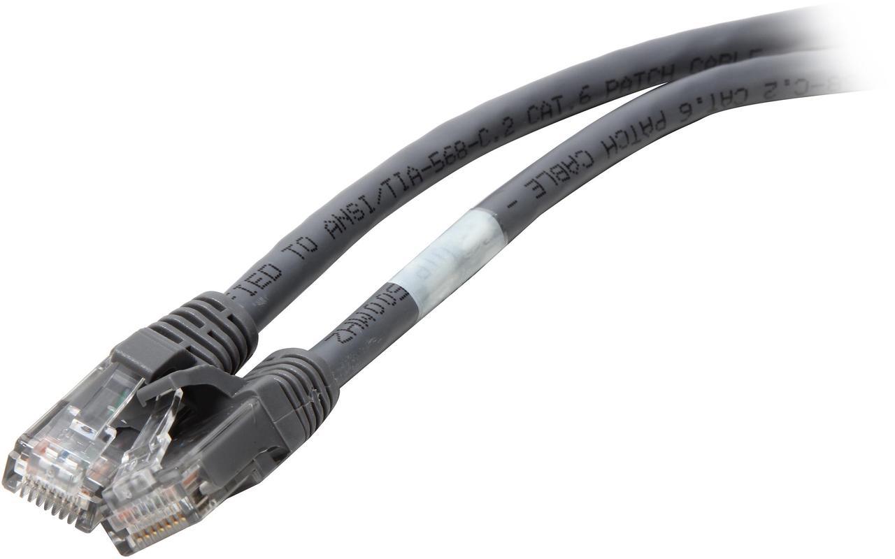 C2G 22016 Cat6 Cable - Snagless Unshielded Ethernet Network Patch Cable, Gray (15 Feet, 4.57 Meters)