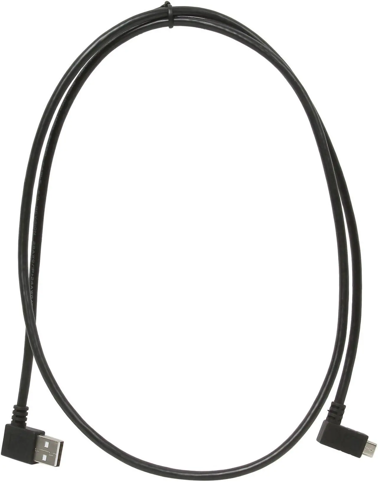 Alt view image 2 of 3 - C2G 28113 USB Cable - USB 2.0 Right Angle A Male to Micro-USB B Right Angle Male Cable, Black (3.3 Feet, 1 Meter)