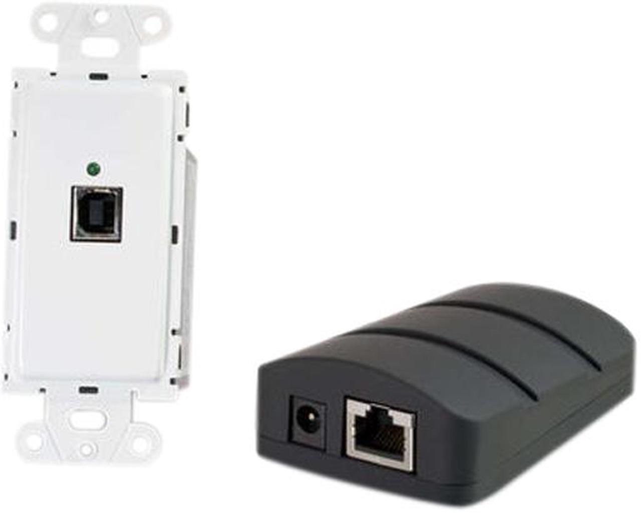 Main image of C2G 53878 TruLink USB 2.0 Over Cat5 Superbooster Wall Plate Transmitter to Dongle Receiver Kit