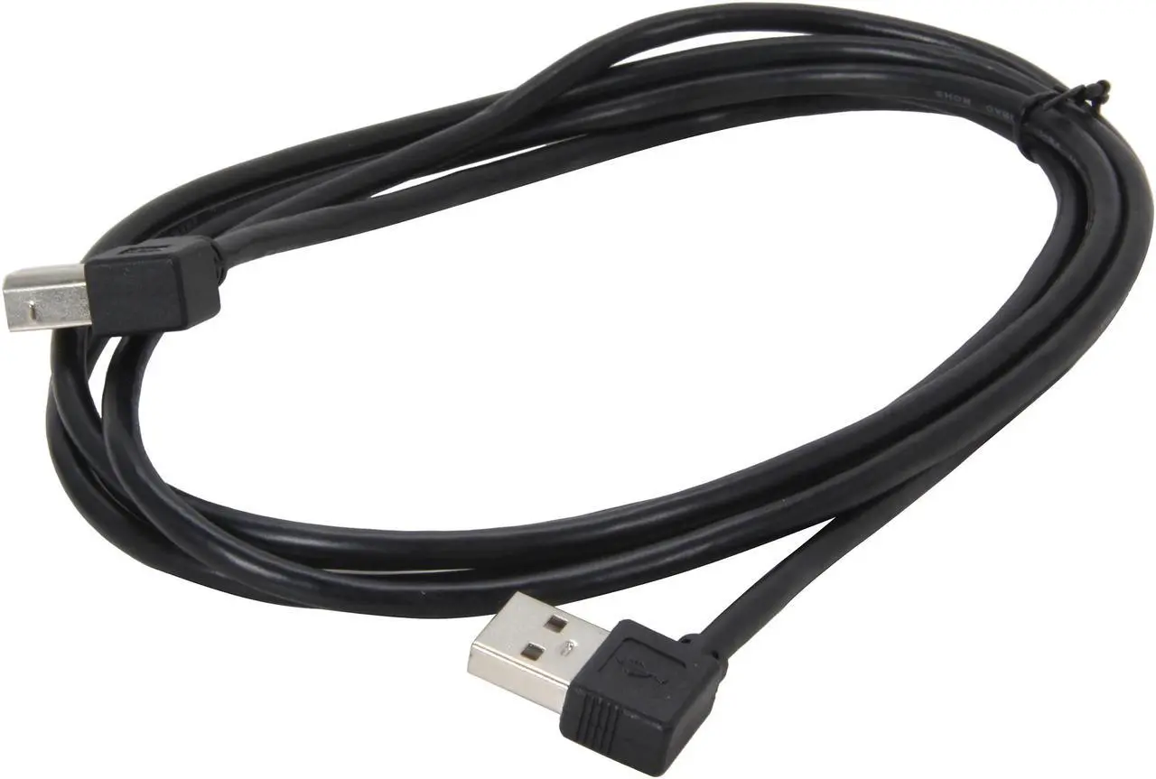 Alt view image 2 of 3 - C2G/Cables To Go 28110 2m USB 2.0 Right Angled A to B M/M