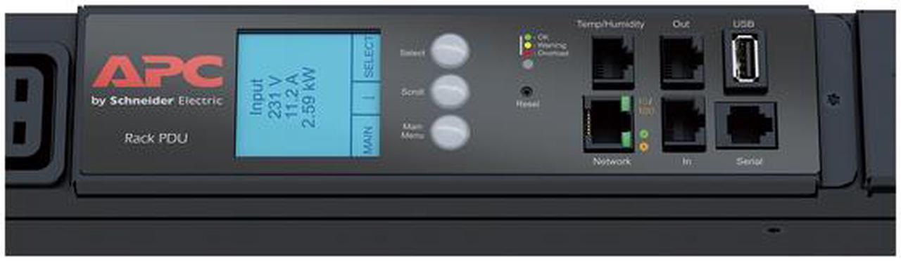 Alt view image 3 of 4 - APC Rack Mount PDU, Metered 208V/60A Three-Phase PDU, (30) Outlets, 0U Vertical Rackmount (AP8867)