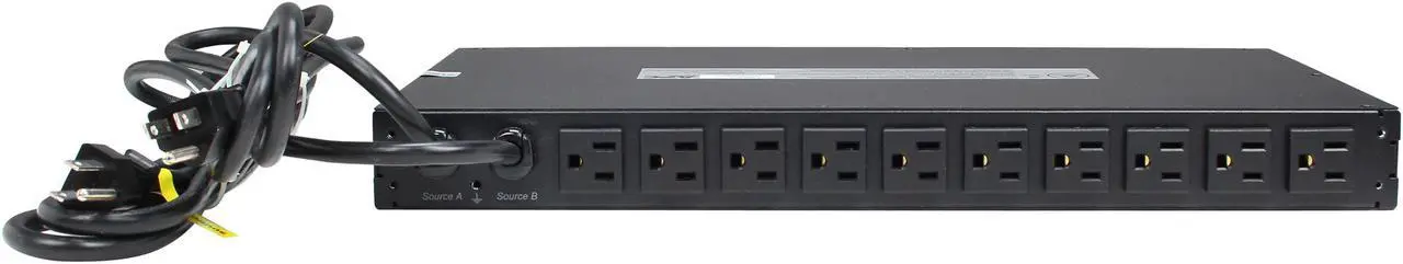 Alt view image 4 of 5 - APC AP7750A Automatic Transfer Switch 100V, 120V 15A 8 ft Rack-mount Transfer Switches
