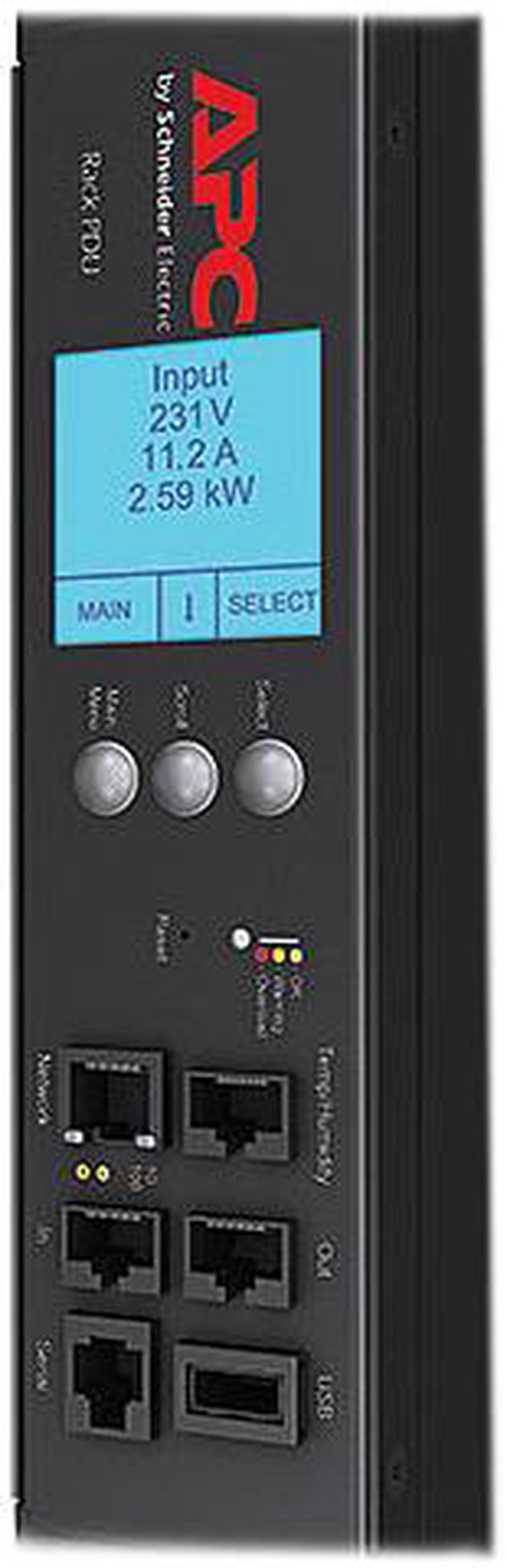 APC AP8659 Rack Power Distribution Unit 2G, Metered by Outlet with Switching, ZeroU, 20A/208V, 16A/230V, (21) C13 & (3) C19