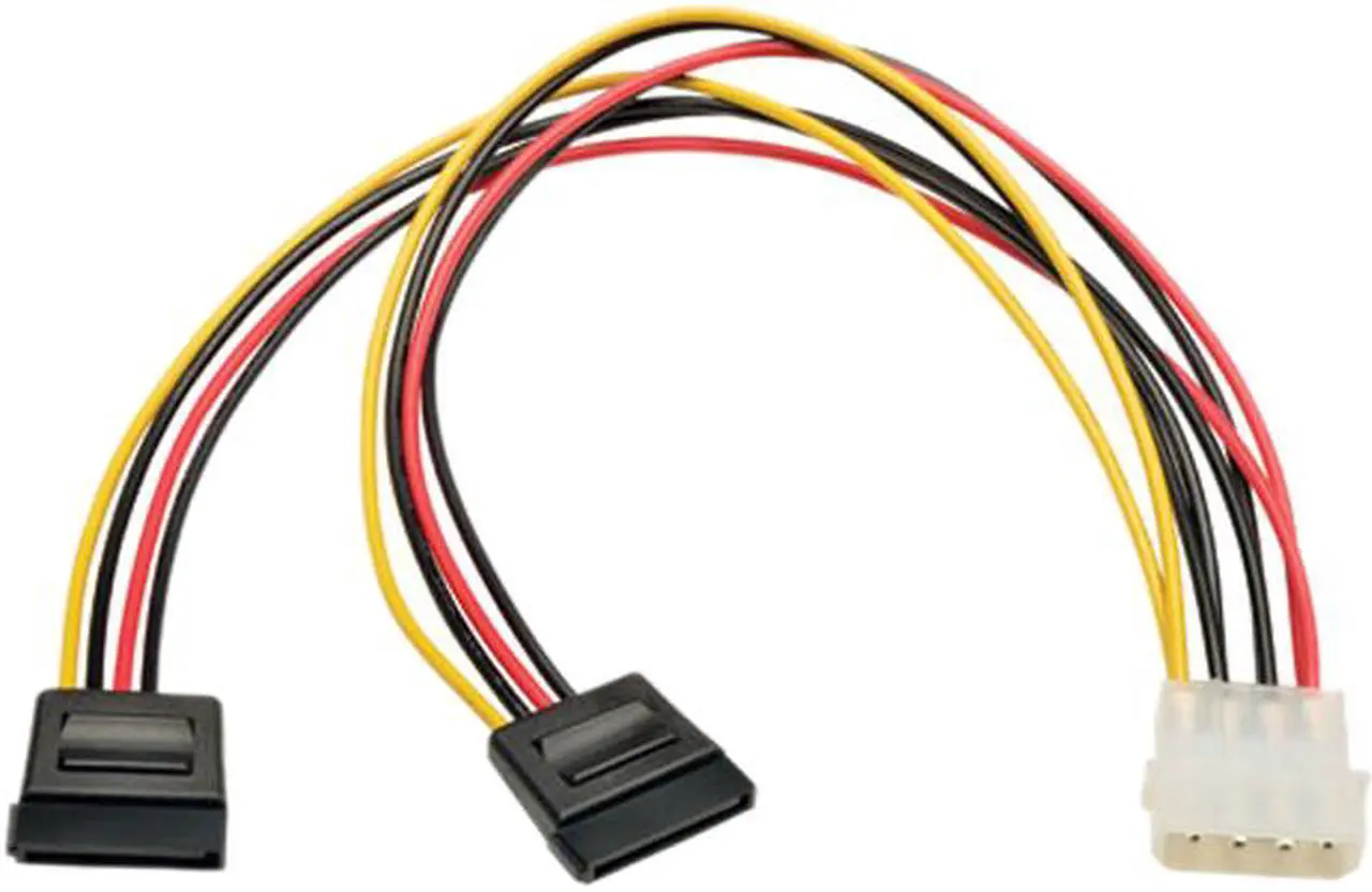 Main image of Tripp Lite Model P946-12N-2P15 12" Serial ATA (SATA) Dual Power Adapter Y Cable (LP4 4pin to 2x 15pin SATA) Female to Male