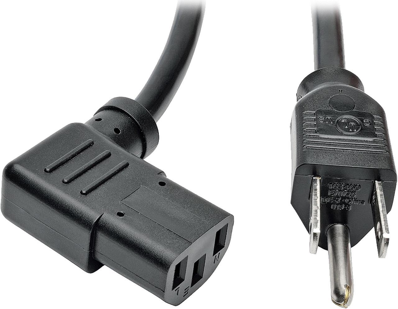 Tripp Lite Model P006-010-13RA 10 ft. Standard Computer Power Cord, 10A, 18AWG (NEMA 5-15P to Right Angle IEC-320-C13)