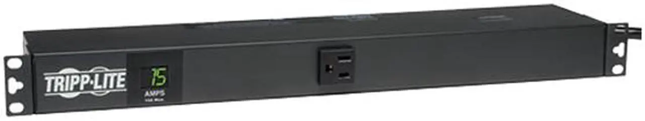 Alt view image 2 of 3 - Tripp Lite PDU Metered 120V 15A 5-15R 13 Outlet 5-15P Horizontal 1URM 6ft Cord