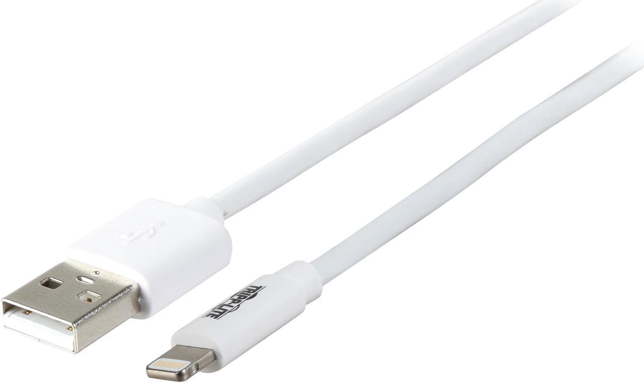 Tripp Lite M100-010-WH White USB Sync/Charge Cable with Lightning Connector, White, 10 ft. (3 m)