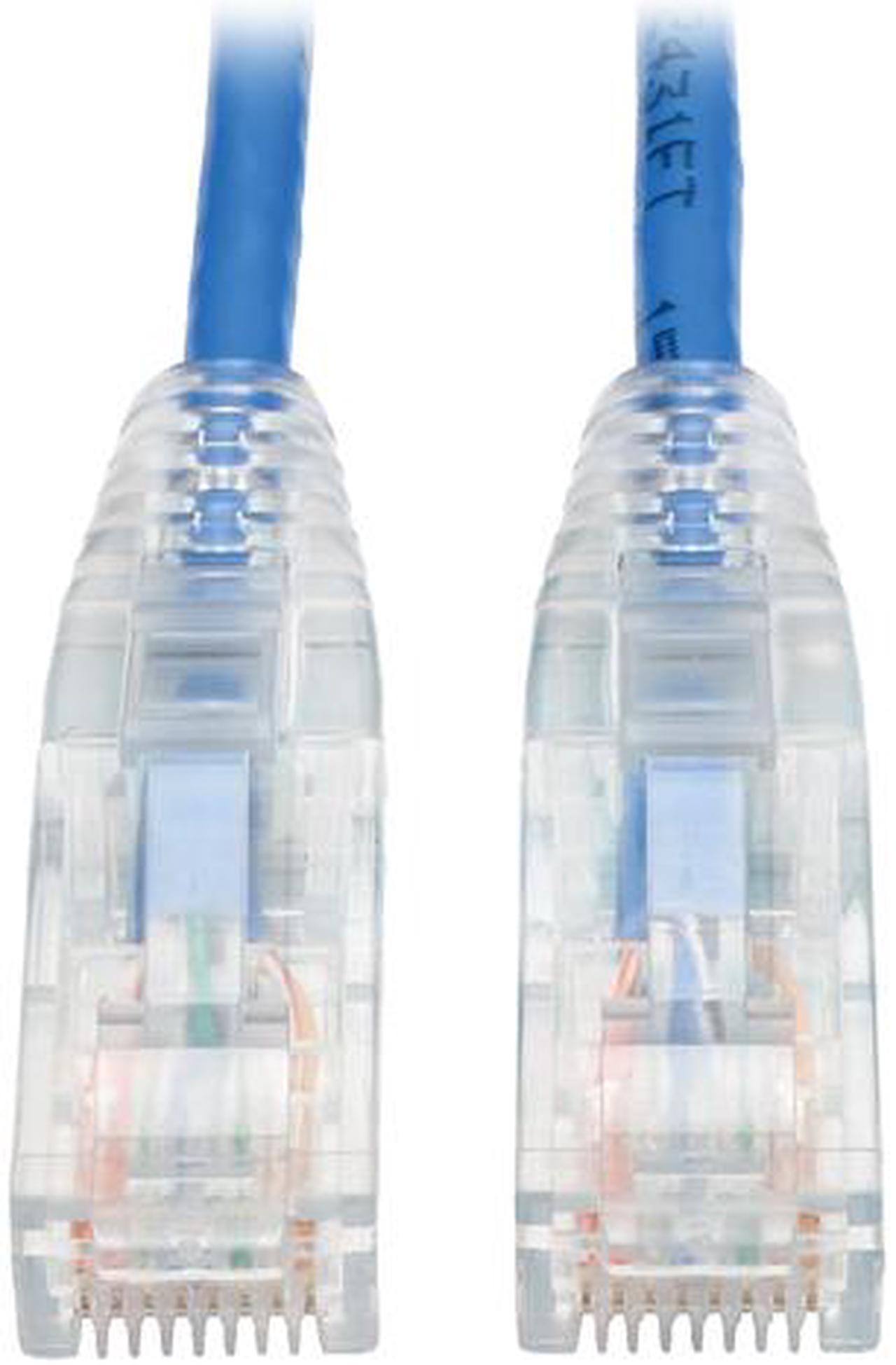 TRIPP LITE N201-S05-BL 5 ft. Cat 6 Blue Cat6 Gigabit Snagless Molded Slim UTP Patch Cable RJ45 M/M BL 5'