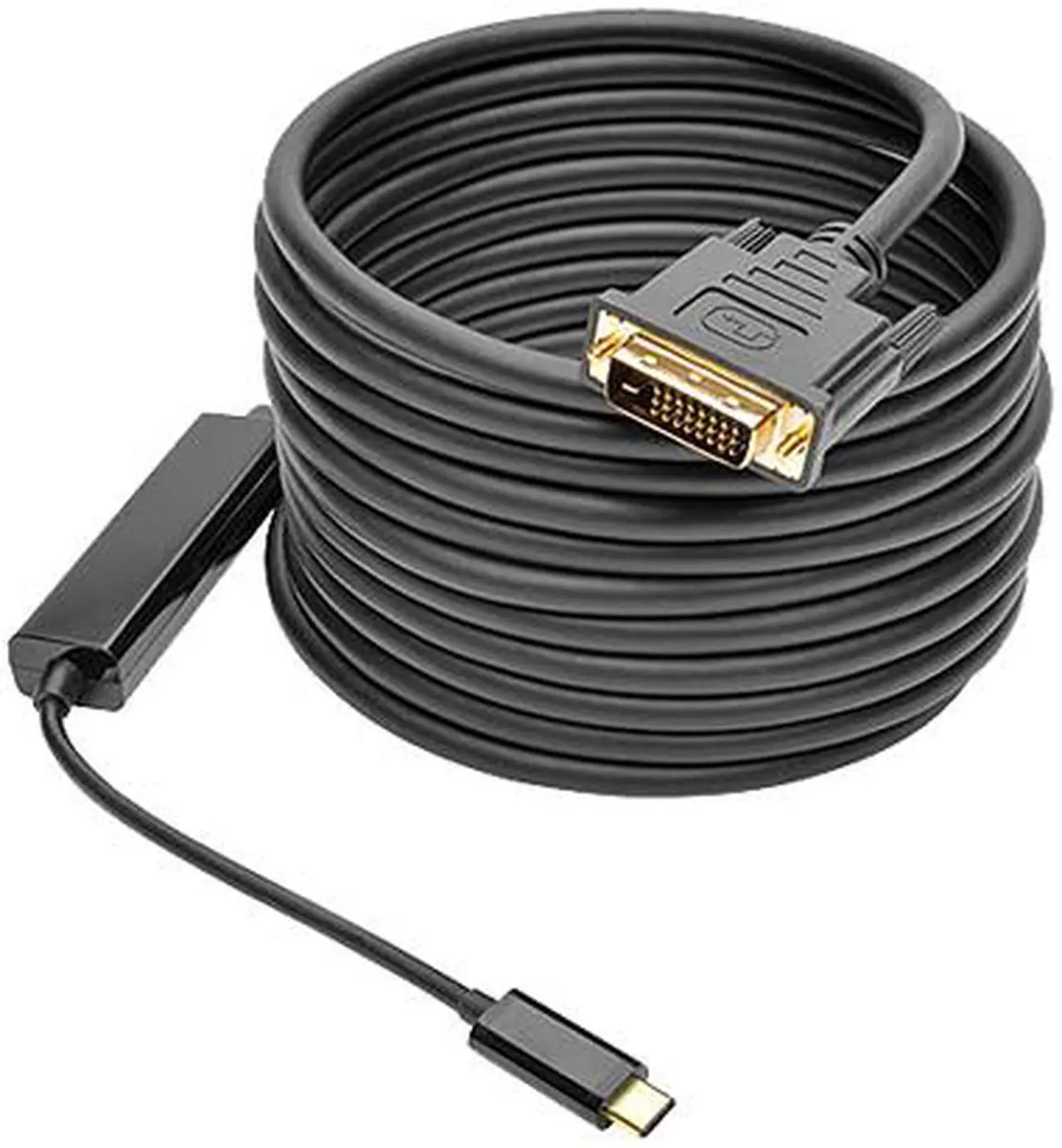 Alt view image 2 of 3 - Tripp Lite USB C to DVI Adapter Converter Cable 1080p Type C to DVI 16ft (U444-016-D)