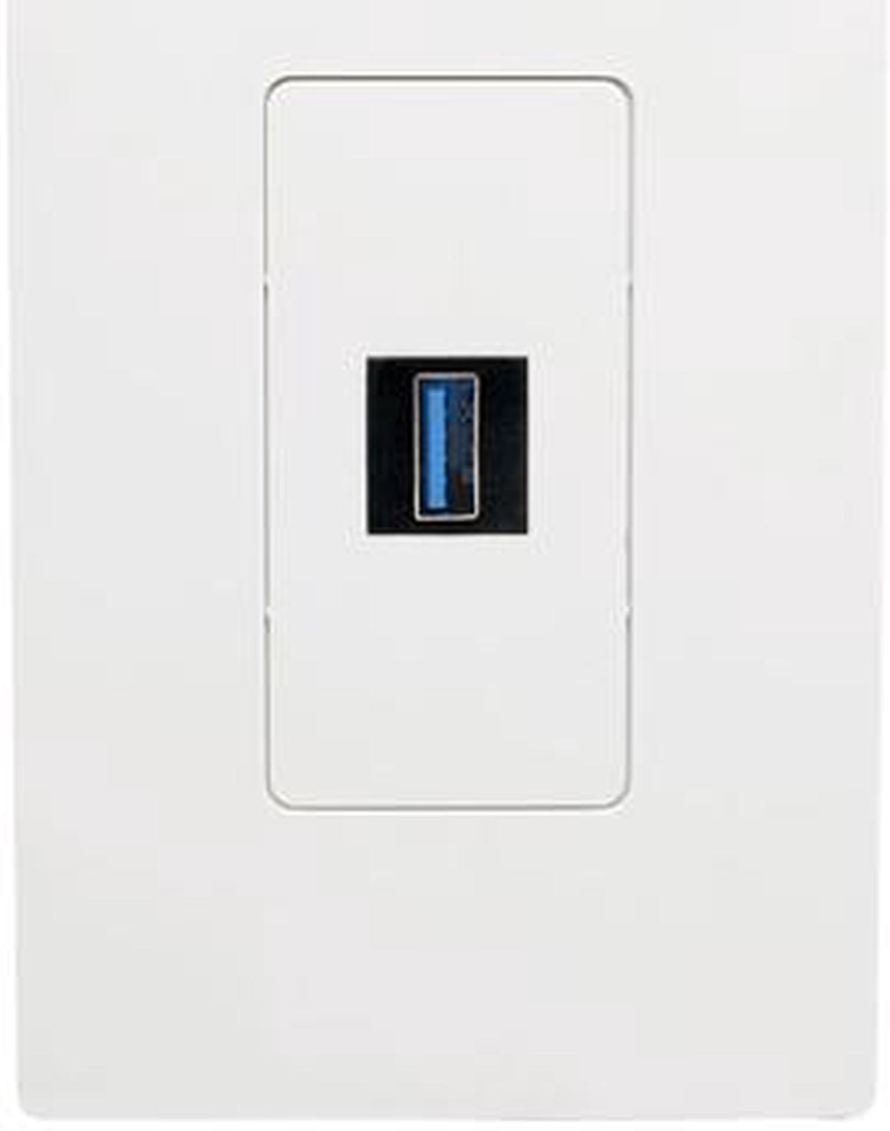 Alt view image 6 of 6 - Tripp Lite USB 3.0 Keystone Panel Mount Coupler Angled F/F All in One Black (U325-000-KPA-BK)