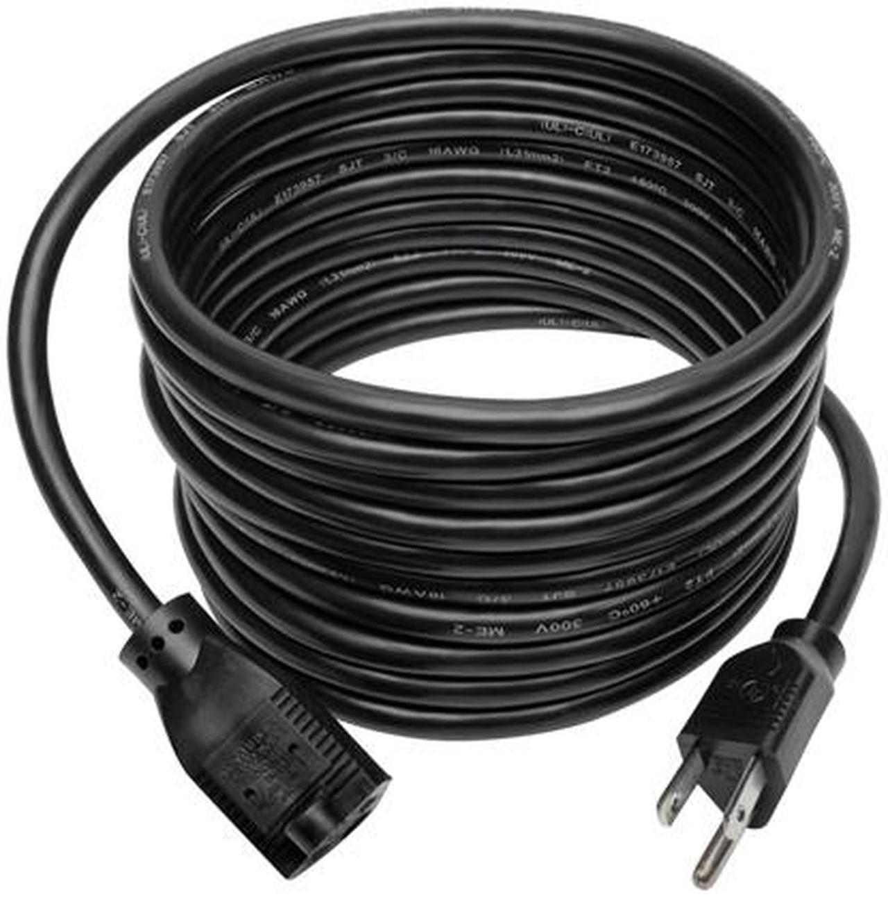 Alt view image 2 of 7 - Tripp Lite Standard Power Extension Cord, 13A, 16 AWG (NEMA 5-15P to NEMA 5-15R), 15 ft. (P024-015-13A)