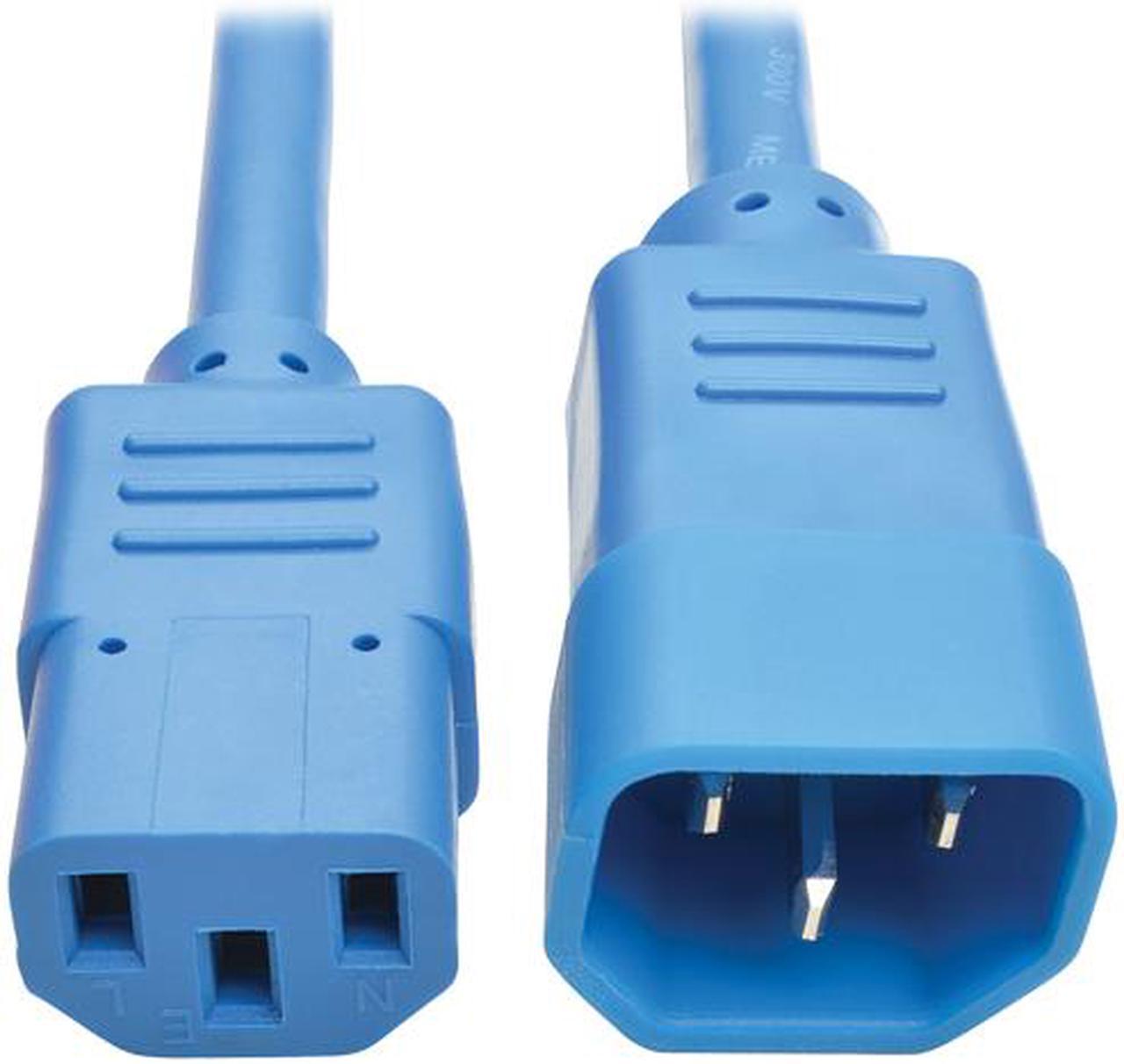 Tripp Lite Model P004-003-ABL 3 ft. Standard Computer Power Extension Cord, 10A, 18 AWG (IEC-320-C14 to IEC-320-C13) Male to Female