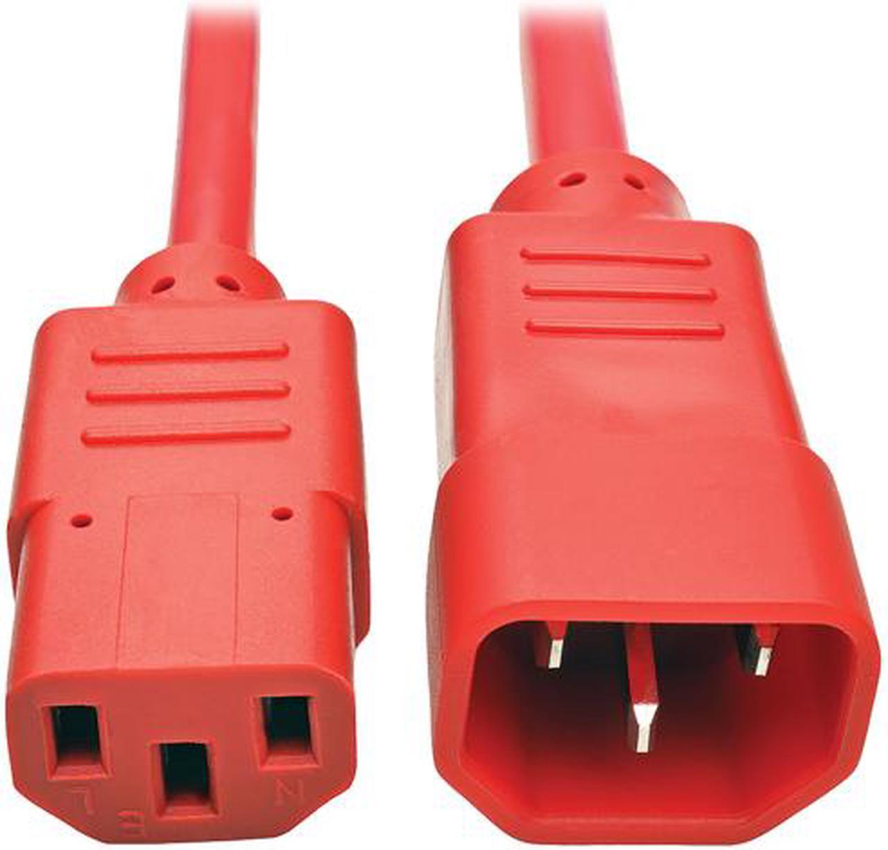 Tripp Lite Model P004-003-ARD 3 ft. Standard Computer Power Extension Cord, 10A, 18 AWG (IEC-320-C14 to IEC-320-C13) Male to Female