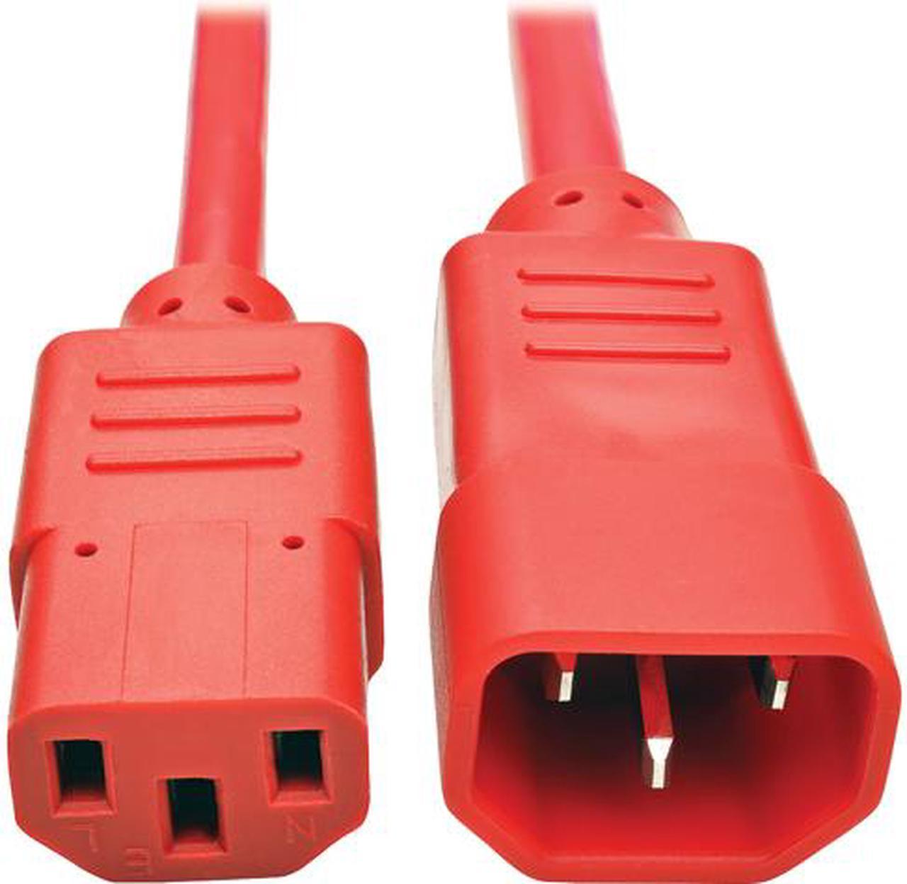 Tripp Lite Model P004-006-ARD 6 ft. Standard Computer Power Extension Cord, 10A, 18 AWG (IEC-320-C14 to IEC-320-C13) Male to Female