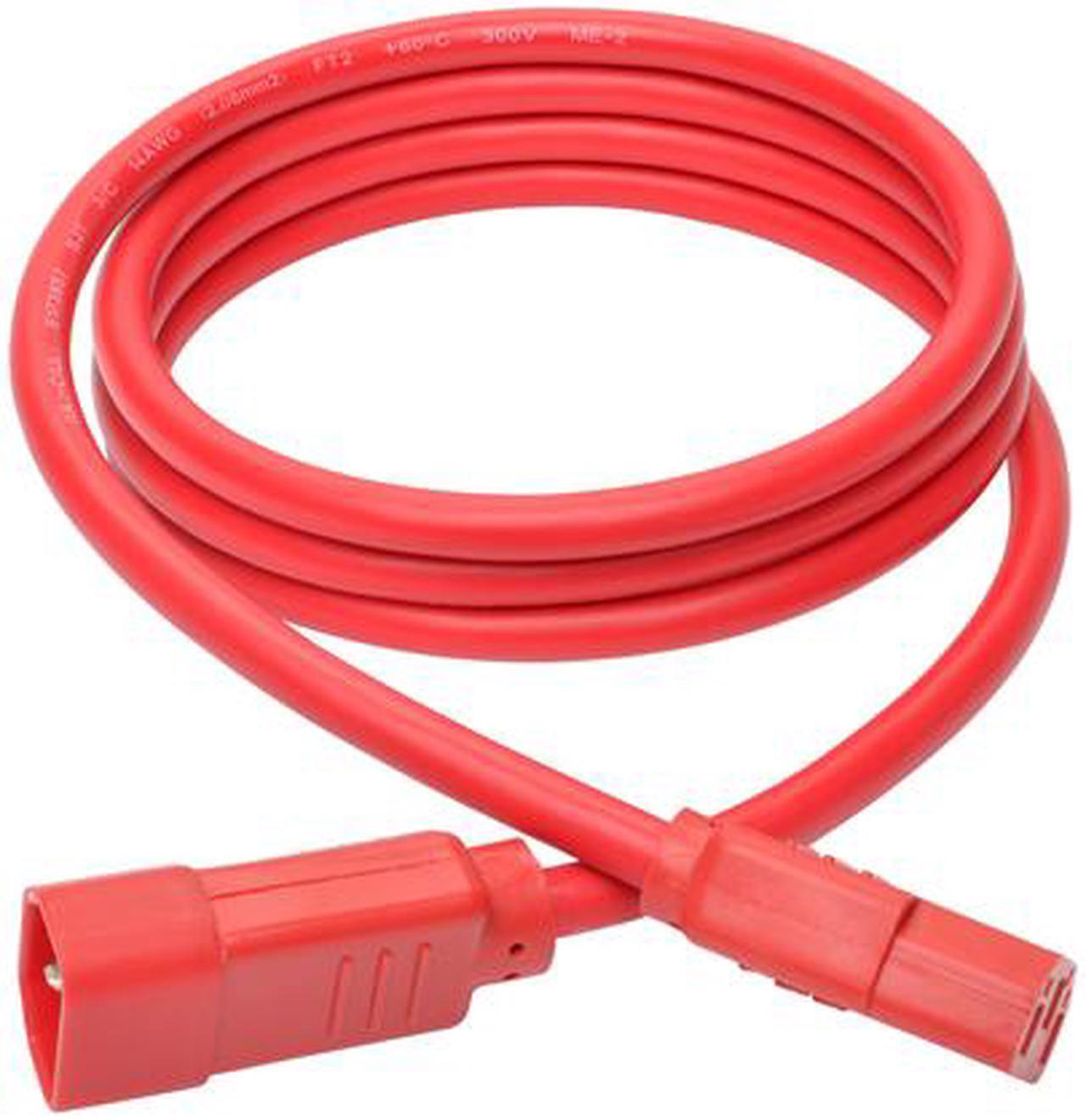 Alt view image 5 of 5 - Tripp Lite Model P005-006-ARD 6 ft. Heavy-Duty Power Extension Cord, 15A, 14 AWG (IEC-320-C14 to IEC-320-C13) Male to Female