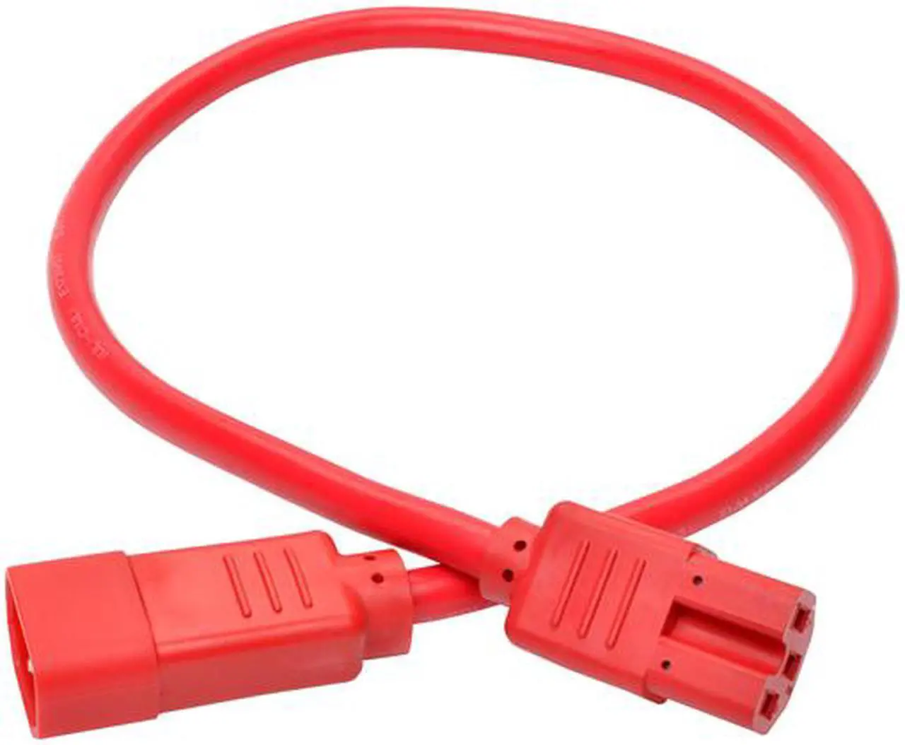 Alt view image 5 of 6 - Tripp Lite Heavy-Duty Computer Power Cord, 15A, 14 AWG (IEC-320-C14 to IEC-320-C15), Red, 2 ft. (P018-002-ARD)