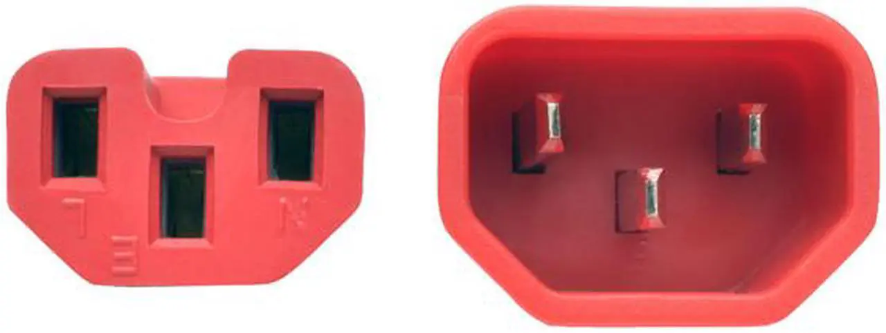 Alt view image 2 of 6 - Tripp Lite Heavy-Duty Computer Power Cord, 15A, 14 AWG (IEC-320-C14 to IEC-320-C15), Red, 2 ft. (P018-002-ARD)