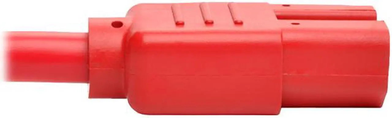 Alt view image 3 of 6 - Tripp Lite Heavy-Duty Computer Power Cord, 15A, 14 AWG (IEC-320-C14 to IEC-320-C15), Red, 2 ft. (P018-002-ARD)