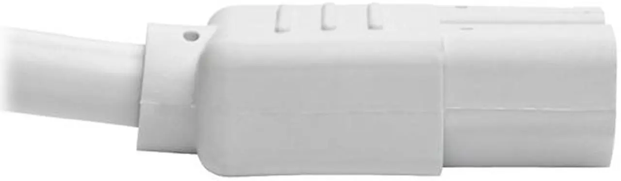 Alt view image 3 of 5 - Tripp Lite Heavy-Duty Computer Power Cord, 15A, 14 AWG (IEC-320-C14 to IEC-320-C15), White, 6 ft. (P018-006-AWH)