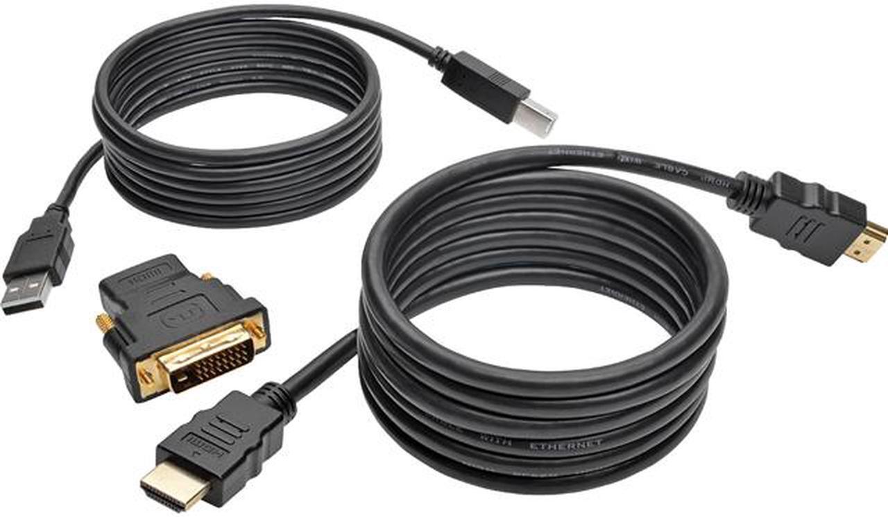 Main image of Tripp Lite 6 ft. HDMI/DVI/USB KVM Cable Kit, USB A/B Keyboard Video Mouse (P782-006-DH)