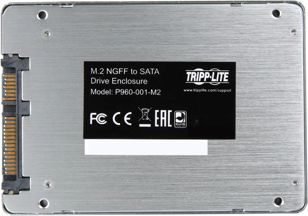 Alt view image 5 of 6 - Tripp Lite M.2 NGFF SATA SSD to 2.5in SATA Enclosed Adapter Converter Dock